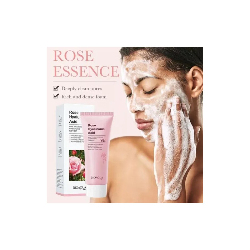 Bioaqua Crema Limpiador Rosas Acido Hialuronico Hidratante