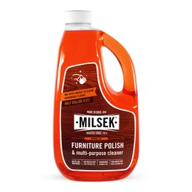 Milsek Furniture Polish and Wood Cleaner with Orange Oil - Multipurpose Cleaning Supplies for Home and Household from Hardwood Floors to Kitchen Cabinets- 64 Fl Oz (Pack of 1)