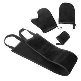 NOLITOY 1 Set Tanning Massage Tools Sunscreen Tanning Back Applicator Self Tanner Back Applicator Self Tanner Mitt Back Tanner Applicator Back Lotion Applicator Flannel Black