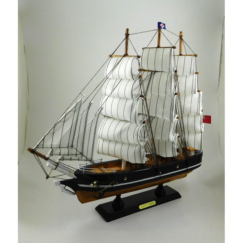 Model Cutty Sark Sailing Ship | Wooden Hull | Hand