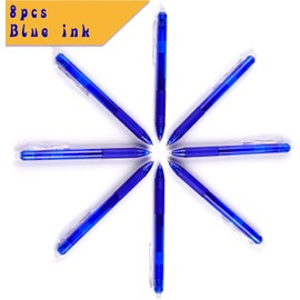 Erasable Gel Pens, Retractable Clicker Pens, 0.5mm Fine Point Assorted Color Inks for Drawing Writing Planner Crossword Puzzles (Blue)