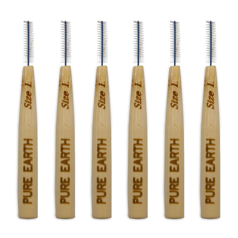 Pure Earth Essentials Bamboo Interdental Brushes - Biodegradable Interdental Brush
