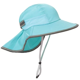 Nozone Eclipse - Gorro de sol para niños con protección UPF 50+, Acuático, Large