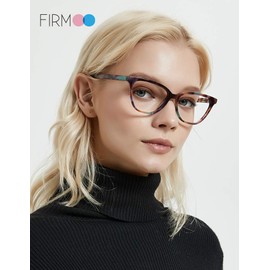 Firmoo Blue Light Filter Glasses Without Prescription Women's Oversized, Anti-Reflective Anti Blue Light Computer Glasses Square, UV400 Blue Light Protective Glasses for Screens Against Headaches,