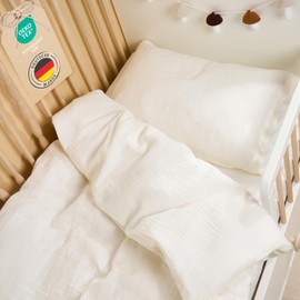 Laleni Children's Bed Linen 100 x 135 cm Cotton - Muslin Bed Linen Children 100 x 135 cm + Pillowcase 40 x 60 cm - Oeko-Tex Certified Summer Bed Linen - 100 x 135 cm Bed Linen Green Children