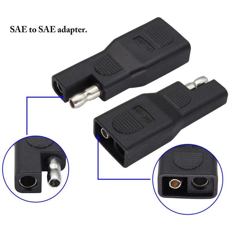 zdyCGTime SAE to SAE Polarity Reverse Adapter 2Pin SAE Connector