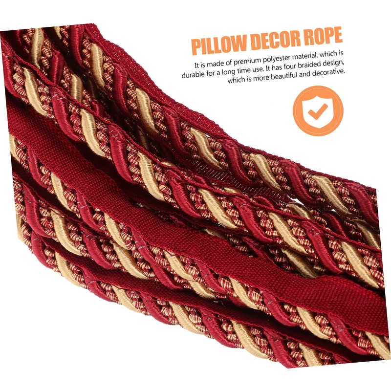 Operitacx Sofa Cushion Edges Piping Embellishment Pillow Lace Rope Macrame