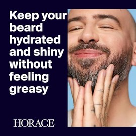 HORACE Aceite Para Barba De Pachulí Y Cedro Para Hombre - Acondicionador Con Aceite De Argán - Cuidado Suave De La Barba Para Todo Tipo De Piel - Aroma Amaderado Y Aromático, 30 Ml