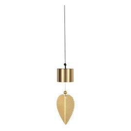 PATIKIL Gold Foil Hanging Bell 35cm Chinese Feng Shui Bell Lucky Wind Chime for Door Window Home Decoration Wealth Safety Pendant Cylindrical Golden