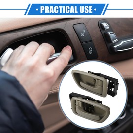 VekAuto 2 Pcs Left Driver & Right Passenger Side Automotive Interior Door Handle Compatible for Toyota Avalon 2000-2007, Durable Plastic Brown