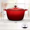 ROSSALLINI Signature Enameled Cast Iron Dutch Oven, Non-Stick Serving Pot