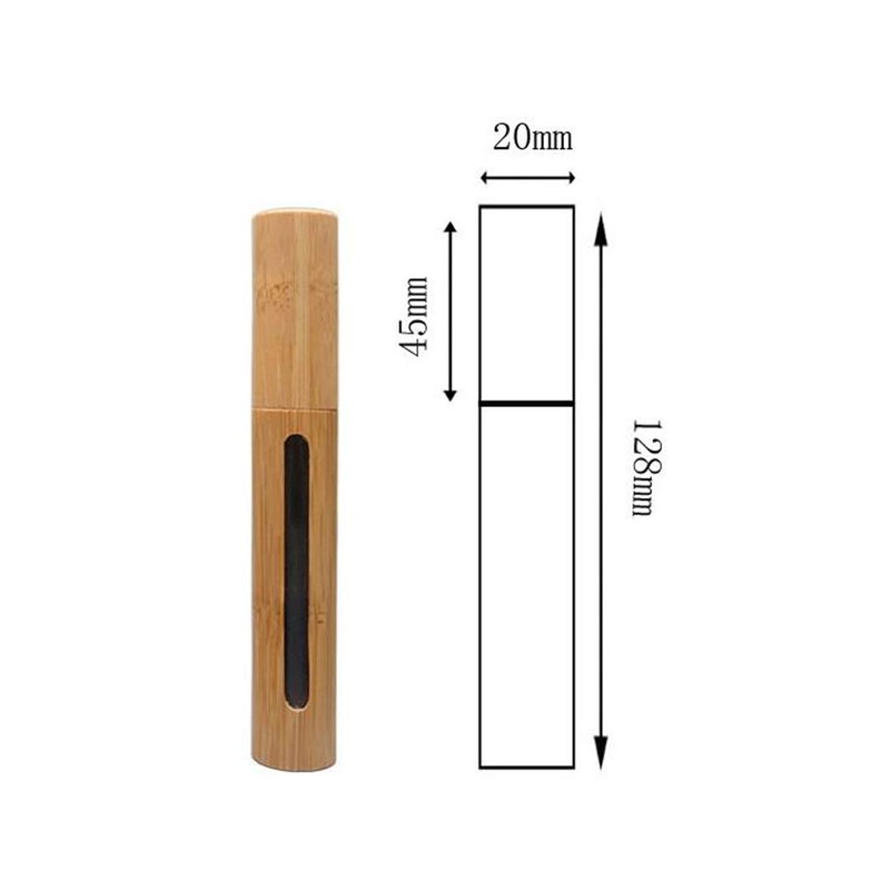 2Pcs 6ml Bamboo Mascara Tube Bottles Refillable Empty Eyelash Container
