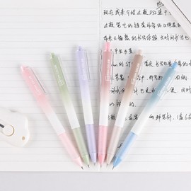 6 Pcs Cute Retractable Pens Aesthetic Gel Pen 0.5mm Black Ink Writing Pen Office School Supplies for Girls Boys Women Men Kawaii Pastel Pen (6Pcs Pastel)