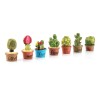L 7pcs Pequeño Cactus Miniatura Suculentas Plantas Decora Z