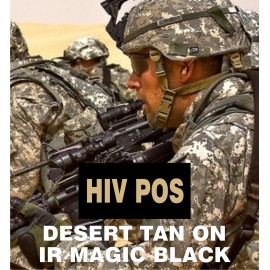 HIV POS TAN ON MAGIC BLACK solasX IR PATCH 2"X1" WITH VELCRO® BRAND FASTENER