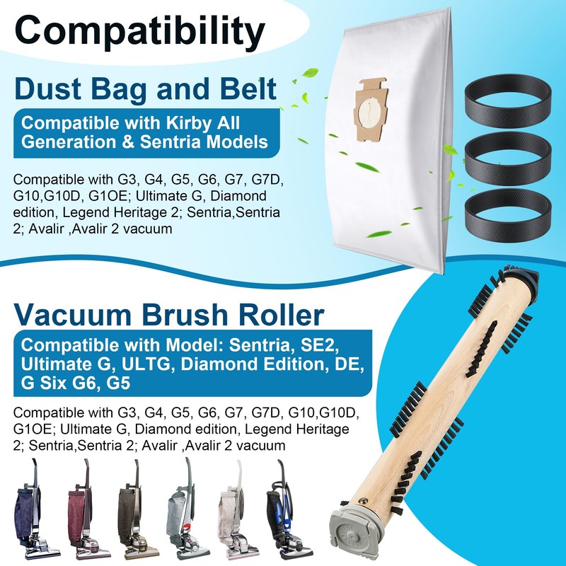 Ceoighe Vacuum Cleaner Brush Roll with 3 Pcs Belt &