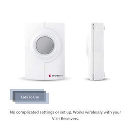 Bellman & Symfon Push Button Transmitter for Visit Home Alerting System – Doorbell Detector or Personal Alarm for Hard of Hearing and Deaf - Easy to Use Wireless Smart Home Safety Alarm