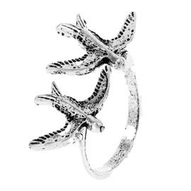 Bird ring | flying birds animal nature vintage open freedom ring, wildlife swallow sparrow dove accessory, birthday gift, Metal, No Gemstone