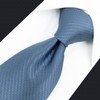 [S&W SHLAX&WING] Men's Necktie Set Steel Blue Solid Color, 3.5"