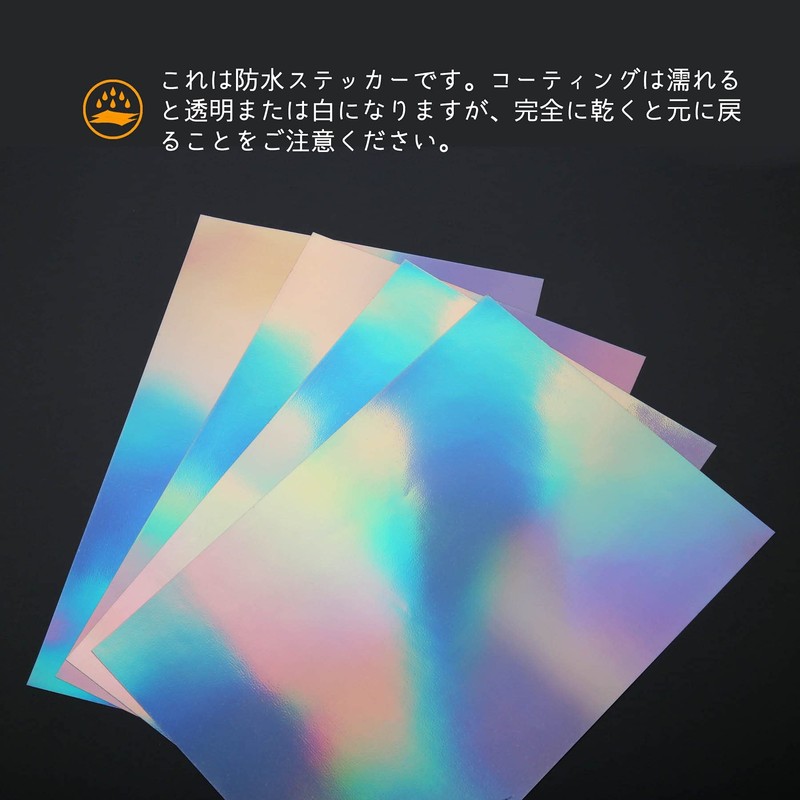 A-SUB 10 Sheets Printable Hologram Label Stickers Paper for Dye