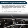 TUCKBOLD Dome Head Large Flange Blind Rivets Black 50 Pcs