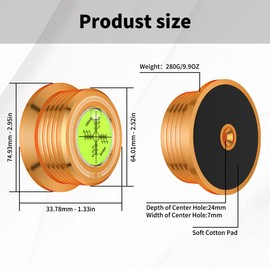 Viborg 50Hz Record Stabilizer Weight Clamp Player Turntable Disc Stabilizer For Vinyl Records (50HZ LP528G Gold)