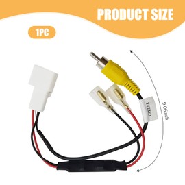 MOXRUQ Car Rear View Backup Reverse Camera Video Connector RCA Cable, 4 Pin to-yo-ta OEM Factory Output Car Reverse Camera Retention Wiring Harness Connector, Compatible with to-yota Models (White)