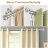 KAMANINA 1 Inch Double Curtain Rods for Windows 72 to