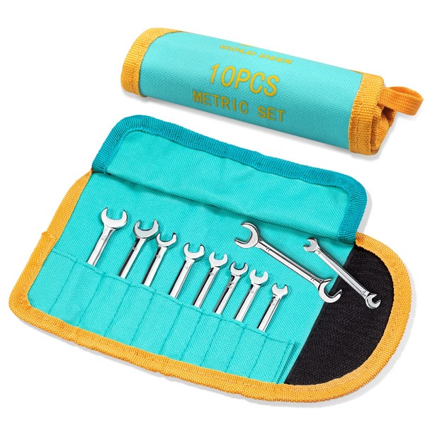 GOLD DEER 10 Pcs Mini Double Open End Wrench Set