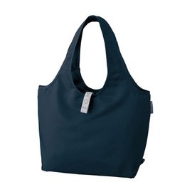 MOTTERU/モッテル Kurrito Cooler Mini Market Bag | Eco Bag, Insulated, Stylish, Foldable, Compact, Fabric, Cute, Outdoor, Gift (Navy)