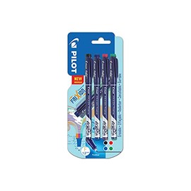 Pilot FriXion Fineliners Pack of 4 Black/Blue/Red/Green 702537007