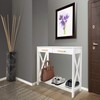 Prosumer's Choice White 2-Tier Compact Sofa and Console Table, Elegant