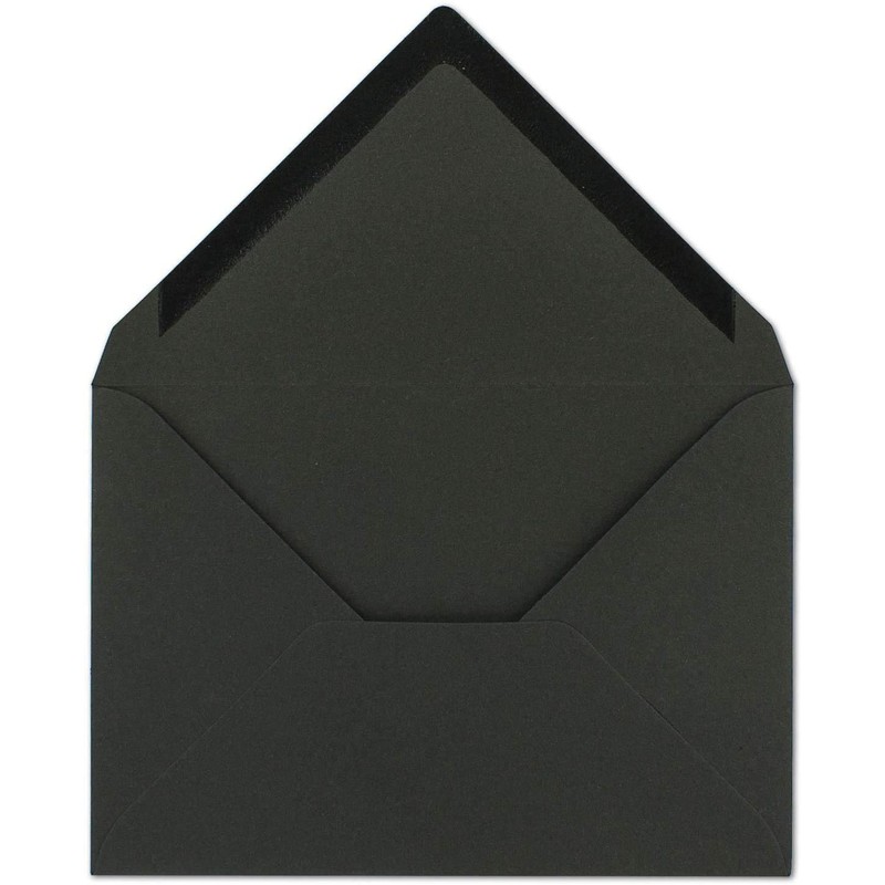 NEUSER PAPIER 50x Kraft paper envelopes DIN C6 black -