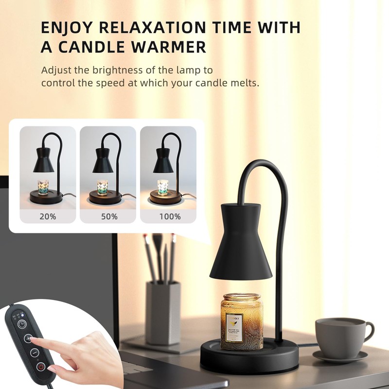 Candle Warmer Lamp, Electric Candle Lamp Timer and Dimmer Candle