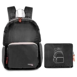 Iridsmole 30L Lightweight Foldable Backpack, Rucksack Water Resistant, School Backpack for Teenager, Waterproof Travel Backpack for Men, Large Capacity Rucksack for Camping Travelling Hiking, Black