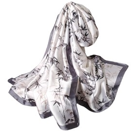 FAIRYGATE Silk Scarf Women's Silk Luxurious Scarves Warm Soft Stole Silk Scarf Neckerchief Scarves 88, D88028