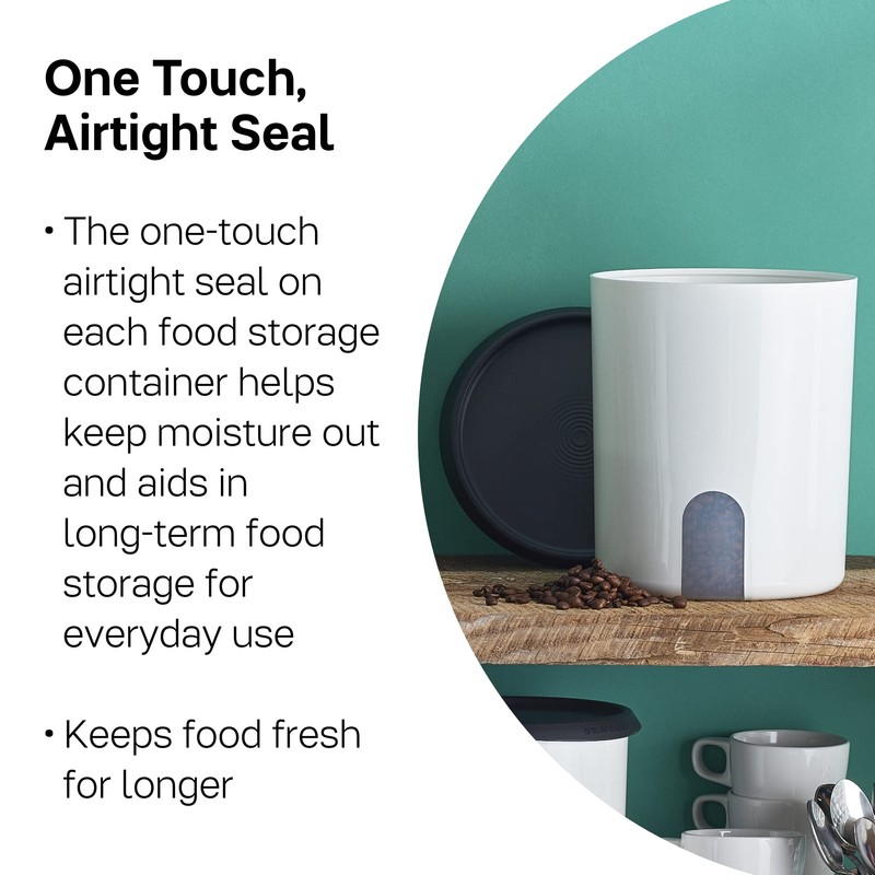 Tupperware Brand 8-Piece One Touch Reminder Canister Set (4 Dry