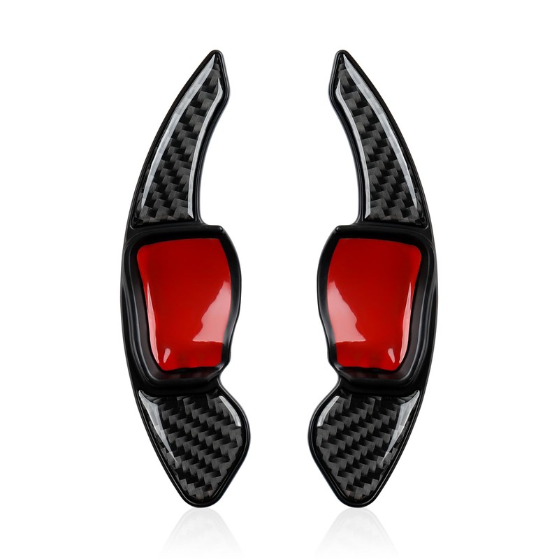 2pcs Car Carbon Fibre Steering Wheel Shift Paddle Extension Shift