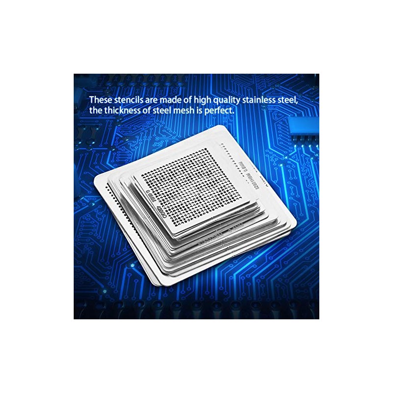 BGA Stencils, 33 Pieces IC Chip BGA Rebaling Stencil Kit