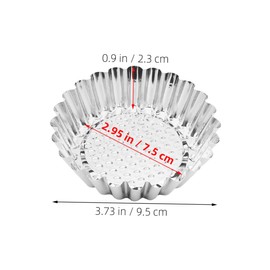 Gatuida 30pcs Stainless Steel Egg Tart Molds with Decorative Fluted Edges Round Baking Tins for Pastries Muffins and Pies Easy Release and Cleaning for Baking Enthusiasts