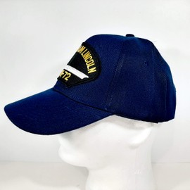 EAGLE CREST USS Abraham Lincoln CVN-72 Embroidered Patch Cap Baseball Hat Strapback Navy Blue