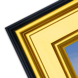 EKMAX 16x20 Gold Picture Frame with Plexiglass – Ornate Gold & Black Vintage Frame, No Mat, Wall Mount Ready, Classic Home & Office Décor