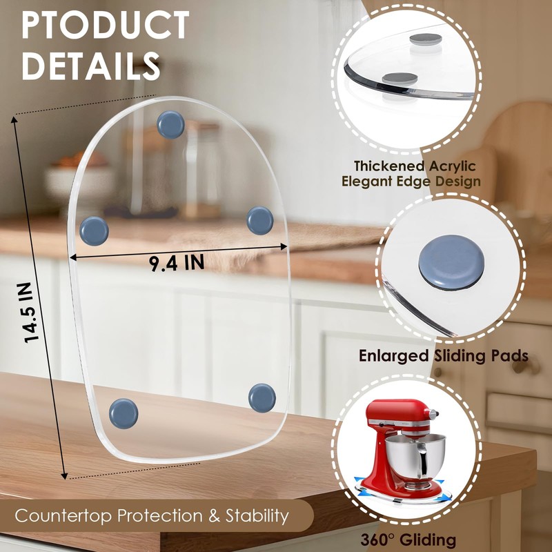Baemin Thickened Acrylic Mixer Slider (Compatible with KitchenAid Mixer) (Slider