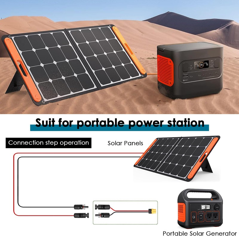 MOOKEERF Solar to XT60 Charge Extension Cable 75FT 12AWG XT60