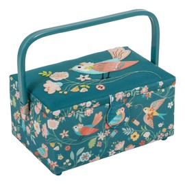 Hobby Gift Medium Sewing Craft Hobby Storage Box, Rectangle, Appliqué, Bird Aviary