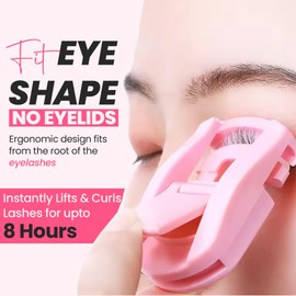 [2 Pack] Eyelash Curler with 8 Extra Lash Pads - Travel Eyelashcurler for All Eyes Shapes - Less Eyelash Damage with Our Compact and Portable Lashes Curlers - Professional Travel Makeup Tools