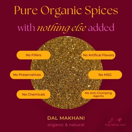 Spice Hut - Dal Makhani Lentil Seasoning Organic, Salt-Free, Indian Lentil Spice Mix Masala for Cooking flavorful Toor, Moong, Urad Dal, Beans / All-Natural, Kosher, Gluten Free, Vegan, Keto -No MSG- 2oz Pack