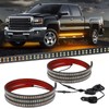 XRIDONSEN 2PCS 70 inch Emergency Truck Amber Strobe Lights Strip