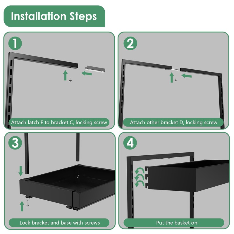 REALINN Expandable Under Sink Organizers and Storage, 2 Tier Under