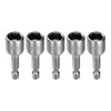 HARFINGTON 5pcs Hex Nut Driver Drill Bit 7/16" 6-Point Socket
